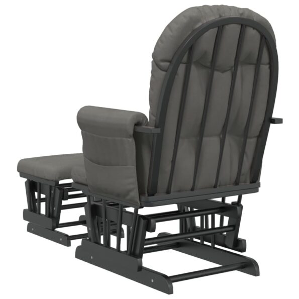 vidaXL Posuvné kreslo s podnožkou tmavosivé látka – Obrázok 5