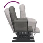 vidaXL Posuvné kreslo s podnožkou tmavosivé látka – Obrázok 9