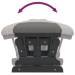 vidaXL Posuvné kreslo s podnožkou tmavosivé látka – Obrázok 10