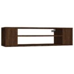 vidaXL Závesná TV skrinka hnedý dub 100x30x26,5 cm spracované drevo – Obrázok 2