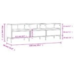vidaXL TV skrinka dub sonoma 150x30x44,5 cm, kompozitné drevo – Obrázok 11