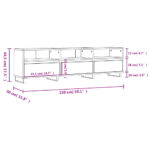 vidaXL TV skrinka dub sonoma 150x30x44,5 cm, kompozitné drevo – Obrázok 11