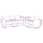 vidaXL 2-dielna sedacia súprava s vankúšmi sivá umelá koža – Obrázok 7