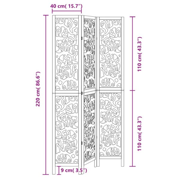 VXL8721012074484_g_en_hd_6.jpg vidaXL Paraván, 3 panely, čierny, masívne drevo paulovnie – Obrázok 8