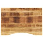 vidaXL Stolová doska so zakrivením 90x50x2,5 cm surový mangový masív