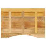 vidaXL Stolová doska so zakrivením 90x50x2,5 cm surový mangový masív – Obrázok 5