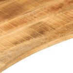 vidaXL Stolová doska so zakrivením 90x50x2,5 cm surový mangový masív – Obrázok 7