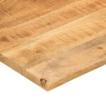 vidaXL Stolová doska so zakrivením 80x60x2,5 cm surový mangový masív – Obrázok 6