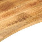 vidaXL Stolová doska so zakrivením 80x60x2,5 cm surový mangový masív – Obrázok 7
