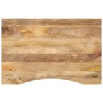vidaXL Stolová doska so zakrivením 90x50x2,5 cm surový mangový masív