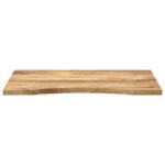 vidaXL Stolová doska so zakrivením 90x50x2,5 cm surový mangový masív – Obrázok 3