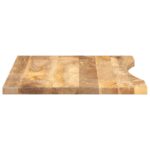 vidaXL Stolová doska so zakrivením 90x50x2,5 cm surový mangový masív – Obrázok 4