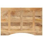 vidaXL Stolová doska so zakrivením 100x50x2,5 cm surový mangový masív – Obrázok 5