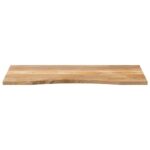 vidaXL Stolová doska so zakrivením 110x50x2,5 cm surový mangový masív – Obrázok 3