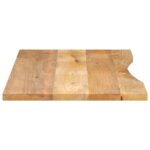 vidaXL Stolová doska so zakrivením 110x50x2,5 cm surový mangový masív – Obrázok 4