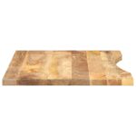 vidaXL Stolová doska so zakrivením 80x60x2,5 cm surový mangový masív – Obrázok 4
