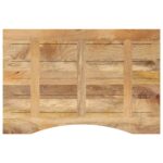 vidaXL Stolová doska so zakrivením 80x60x2,5 cm surový mangový masív – Obrázok 5