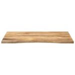 vidaXL Stolová doska so zakrivením 100x80x2,5 cm surový mangový masív – Obrázok 3