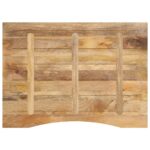 vidaXL Stolová doska so zakrivením 100x80x2,5 cm surový mangový masív – Obrázok 5