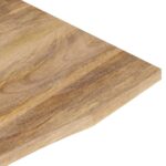vidaXL Stolová doska so zakrivením 100x80x2,5 cm surový mangový masív – Obrázok 7