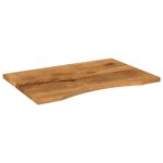 vidaXL Stolová doska so zakrivením 90x50x2,5 cm surový mangový masív – Obrázok 2