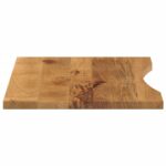 vidaXL Stolová doska so zakrivením 90x50x2,5 cm surový mangový masív – Obrázok 4