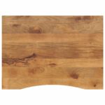 vidaXL Stolová doska so zakrivením 100x80x2,5 cm surový mangový masív