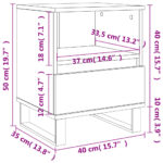 vidaXL Nočný stolík lesklý biely 40x35x50 cm spracované drevo – Obrázok 11