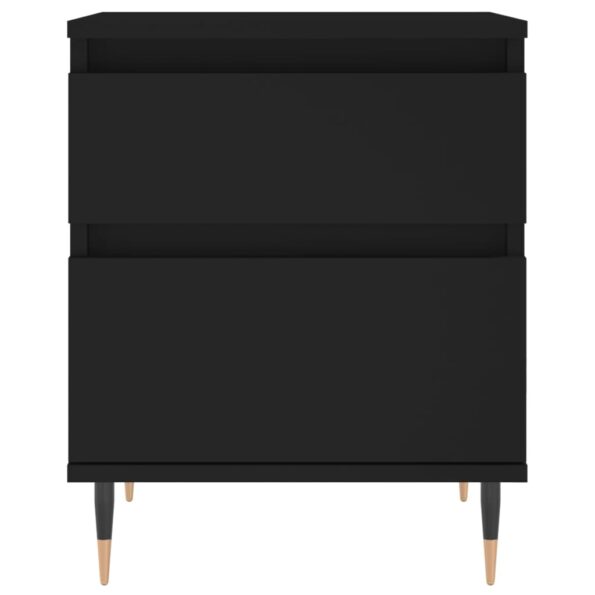 vidaXL Nočný stolík čierny 40x35x50 cm spracované drevo – Obrázok 5