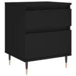 vidaXL Nočné stolíky 2 ks čierne 40x35x50 cm kompozitné drevo – Obrázok 5