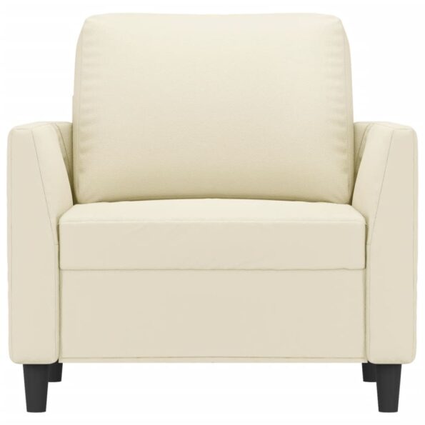 vidaXL Kreslo krémové 60 cm umelá koža – Obrázok 3