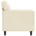 vidaXL Kreslo krémové 60 cm umelá koža – Obrázok 4