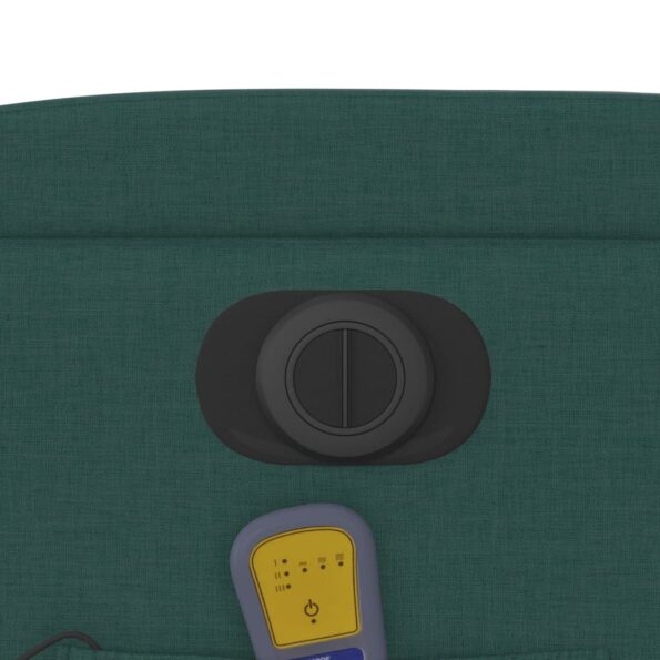 vidaXL Zdvíhacie sklápacie elektrické masážne kreslo tmavozelené látka – Obrázok 12