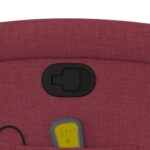 vidaXL Sklápacie masážne kreslo vínovo-červené látka – Obrázok 10