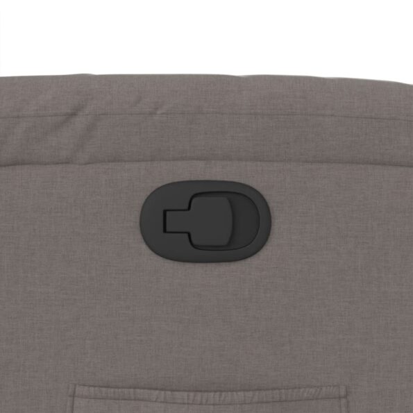 vidaXL Sklápacie kreslo sivohnedé látkové – Obrázok 9