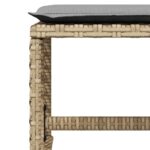 vidaXL 11-dielna záhradná jedálenská súprava vankúše béžová polyratan – Obrázok 10