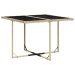 vidaXL 9-dielna záhr. jedálenská sada s vankúšmi mix béžovej polyratan – Obrázok 4