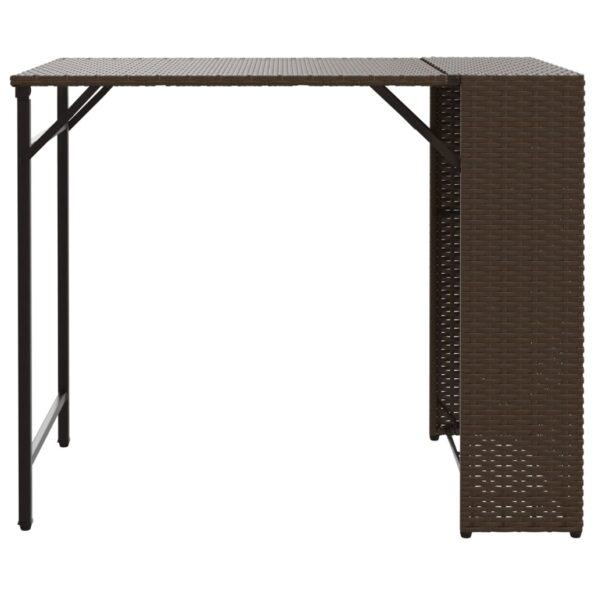 vidaXL 5-dielna záhradná jedálenská súprava skladacia hnedá polyratan – Obrázok 5