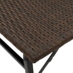 vidaXL 5-dielna záhradná jedálenská súprava skladacia hnedá polyratan – Obrázok 9