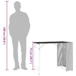 vidaXL 5-dielna záhradná jedálenská súprava skladacia hnedá polyratan – Obrázok 11