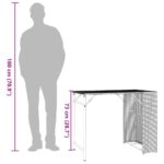 vidaXL 5-dielna záhradná jedálenská súprava skladacia béžová polyratan – Obrázok 11