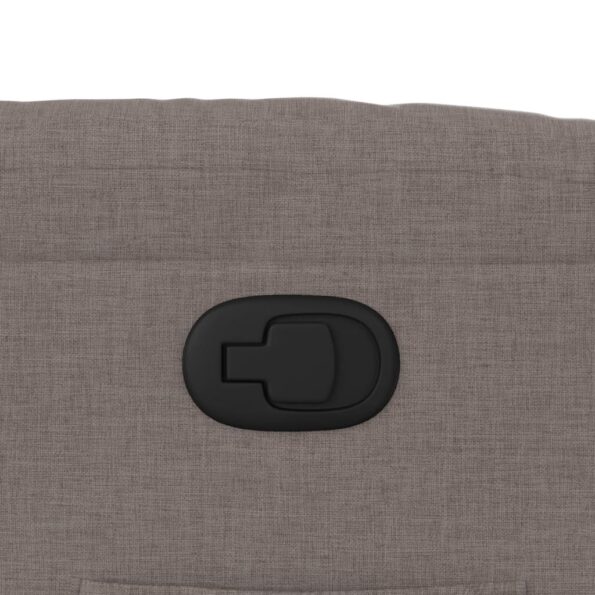 vidaXL Sklápacie kreslo sivohnedé látkové – Obrázok 9