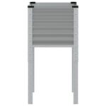 vidaXL Záhradný kvetináč sivý 45x45x88 cm oceľ – Obrázok 4