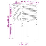 vidaXL Záhradný kvetináč sivý 45x45x88 cm oceľ – Obrázok 8