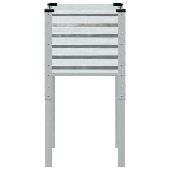 vidaXL Záhradný kvetináč 45x45x88 cm, pozinkovaná oceľ – Obrázok 4