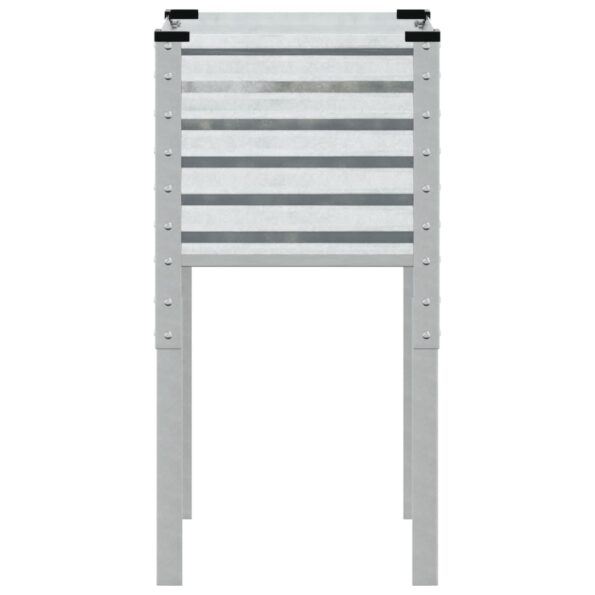 vidaXL Záhradný kvetináč 45x45x88 cm, pozinkovaná oceľ – Obrázok 5