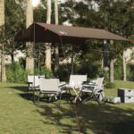 vidaXL Kempingová plachta hnedá 306x306 cm vodotesná – Obrázok 3