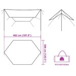 vidaXL Kempingová plachta hnedá 462x306x211 cm vodotesná – Obrázok 12