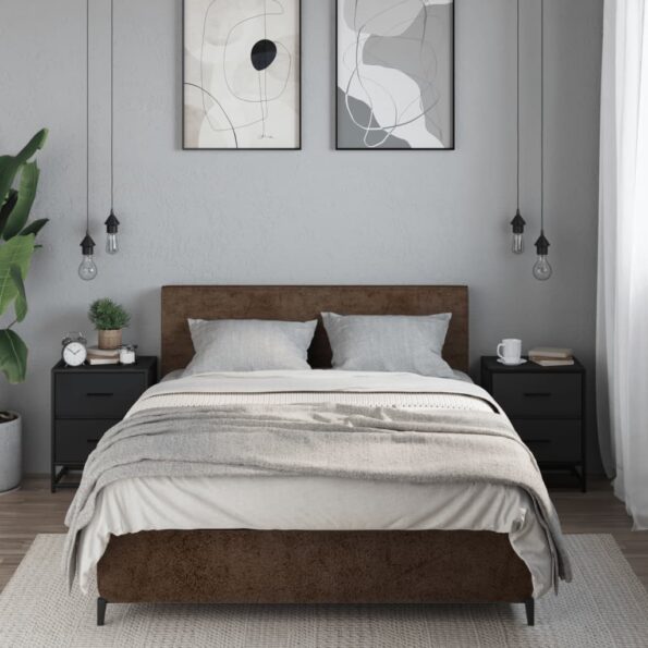 vidaXL Nočné stolíky 2 ks čierne 40x31x50 cm kompozitné drevo – Obrázok 3