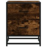 vidaXL Nočný stolík dymový dub 40x31x50 cm kompozitné drevo – Obrázok 5